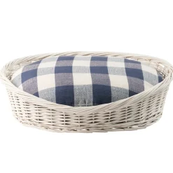 Barnes Blue Check Dog Bed