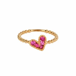 Baroque Heart Charm Ring