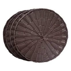 Basketweave Chargers, Set of 4