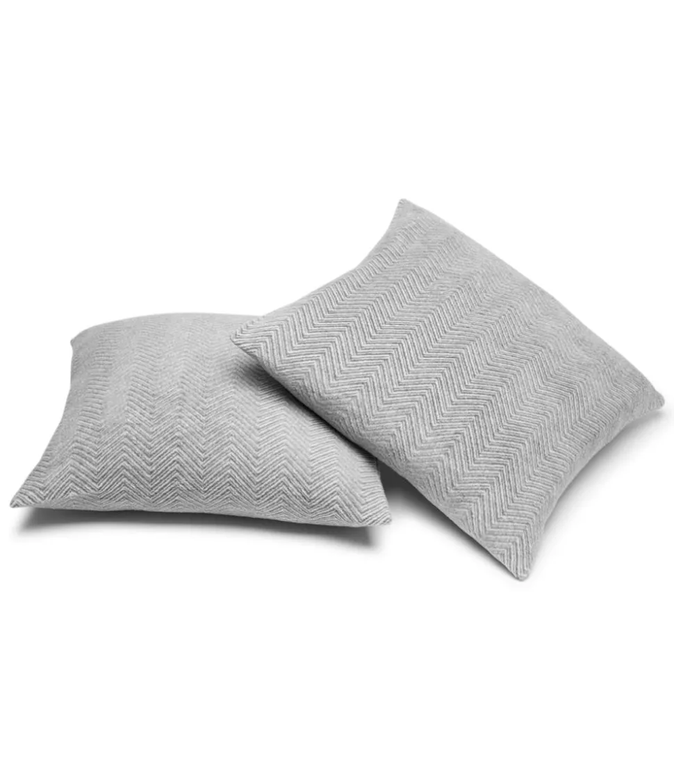 Bayside Herringbone Throw Pillow Covers
