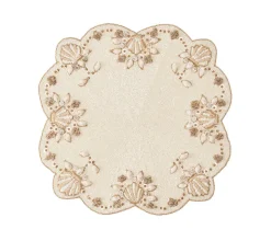 Beachcomber Placemat in Natural, Ivory & Gold, Set of 2