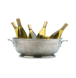 Beaded Footed Oval Basin, Large