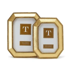 Beads of Gold Photo Frame, Set of 2