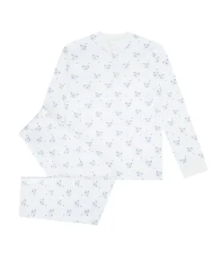 Bear Print Pajama in Adult Blue