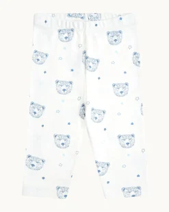 Bear Print Two Piece Set in Baby Blue