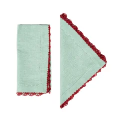 Beatrice Napkins in Mint, Set of 2