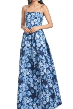 Beau Gown in Wild Sapphire Roses