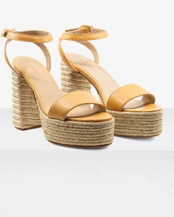 Becka Camel Leather Platform