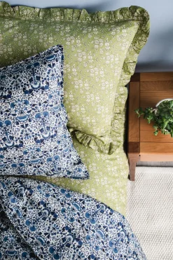 Bedding Made With Liberty Fabric in Capel Pistachio