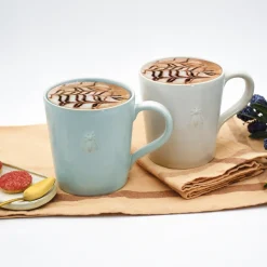 Bee Ceramic Coffee Mug, Set of 2