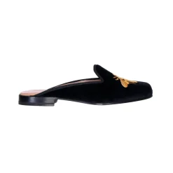 Bee Noir Velvet Mule