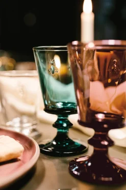 Bee Wine Glass in Night Sky, Set of 6