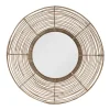 Beehive Jute Round Mirror