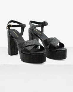 Bella Black Raffia