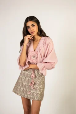 Bella Mini Skirt in Paisley