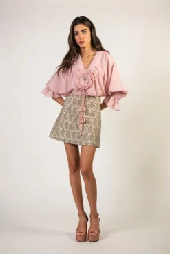 Bella Mini Skirt in Paisley