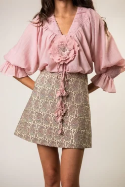 Bella Mini Skirt in Paisley