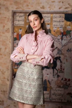 Bella Mini Skirt in Paisley