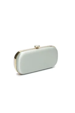 Bella Petite Clutch in Sage Green Satin