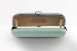 Bella Petite Clutch in Sage Green Satin