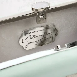 Bella Petite Clutch in Sage Green Satin