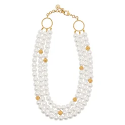 Berry & Bead Triple Strand Necklace