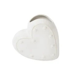 Berry & Thread 6" Heart Vase in Whitewash