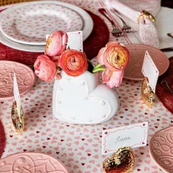 Berry & Thread 6" Heart Vase in Whitewash