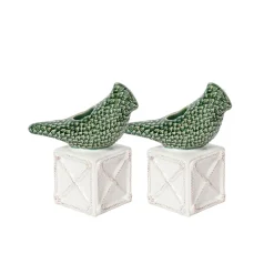 Berry & Thread Bird Topiary Candlestick, Set of 2 in Multi