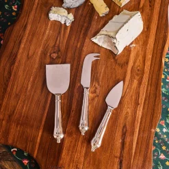 Berry & Thread Cheese Knife Assorted in Polished, Set of 3