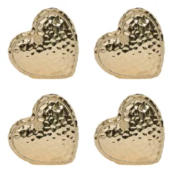 Berry & Thread Heart Place Card Holder, Set of 4 in Gold