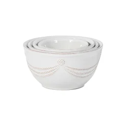Berry & Thread Nesting Prep Bowl in Whitewash, Set of 4