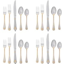 Berry & Thread 20-Piece Place Setting in Polished with Gold