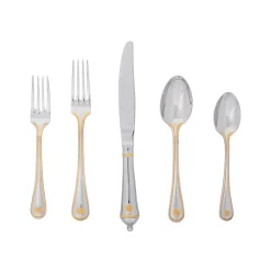 Berry & Thread Polished with Gold Accents Flatware