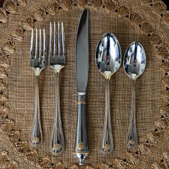 Berry & Thread Polished with Gold Accents Flatware