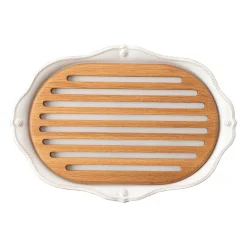 Berry and Thread Whitewash Challah Board