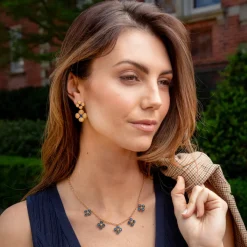 Berry Clover Convertible Duo Earrings in Blue Labradorite