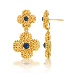 Berry Clover Convertible Duo Earrings in Blue Labradorite