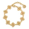 Berry Clover Linear Bracelet in Gold