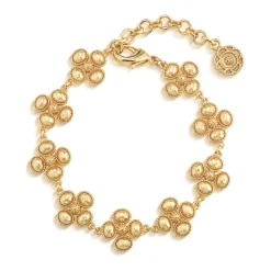 Berry Clover Linear Bracelet in Gold