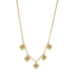 Berry Clover Multi Station Necklace in Gold