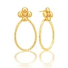 Berry Clover Teardrop Earrings in Gold