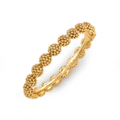 Berry Eternity Hinged Bangle in Gold