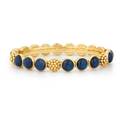 Berry Gem Hinged Bangle in Blue Labradorite