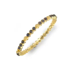 Berry Gem Petite Hinged Bangle in Blue Labradorite