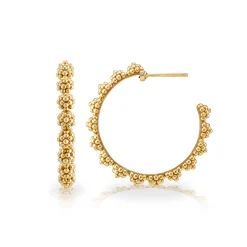 Berry Icon Medium Hoop Earrings in Gold