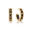Berry Medium Hoop Earrings in Ebony