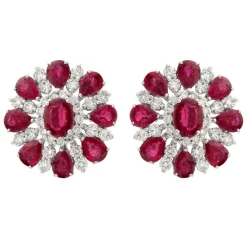Berry Ruby Stud Earrings