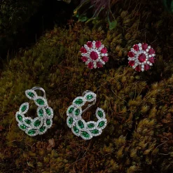 Berry Ruby Stud Earrings