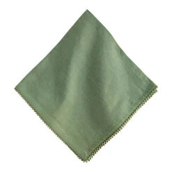 Berry Trim Napkin in Watercress